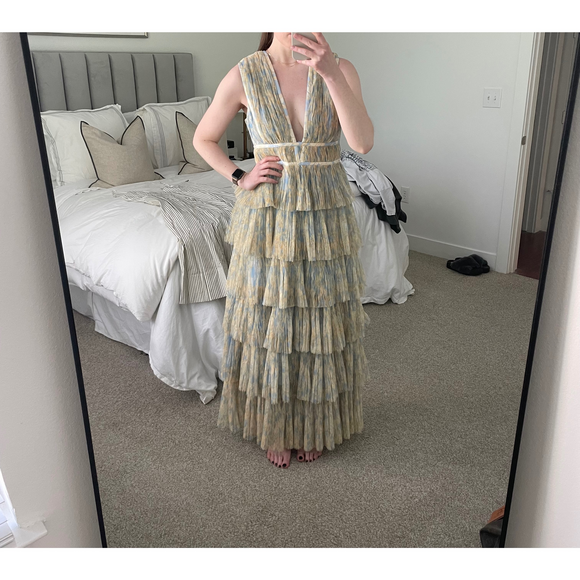 Hutch Dresses & Skirts - Hutch Amora Floral Tulle Tiered Gown
